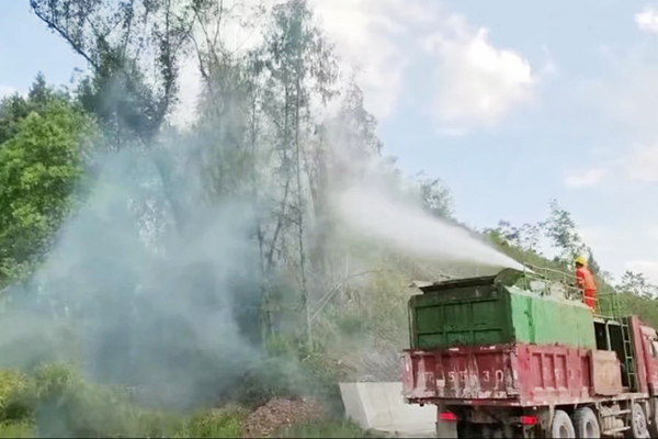 鎮(zhèn)廣高速通廣段 CLM1 項目快速處置山火險情 筑牢安全防線